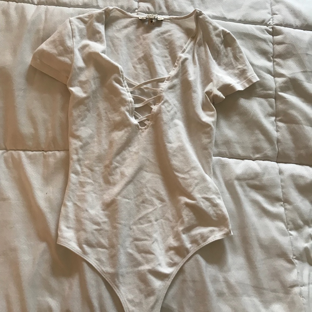 White short sleeve Express bodysuit